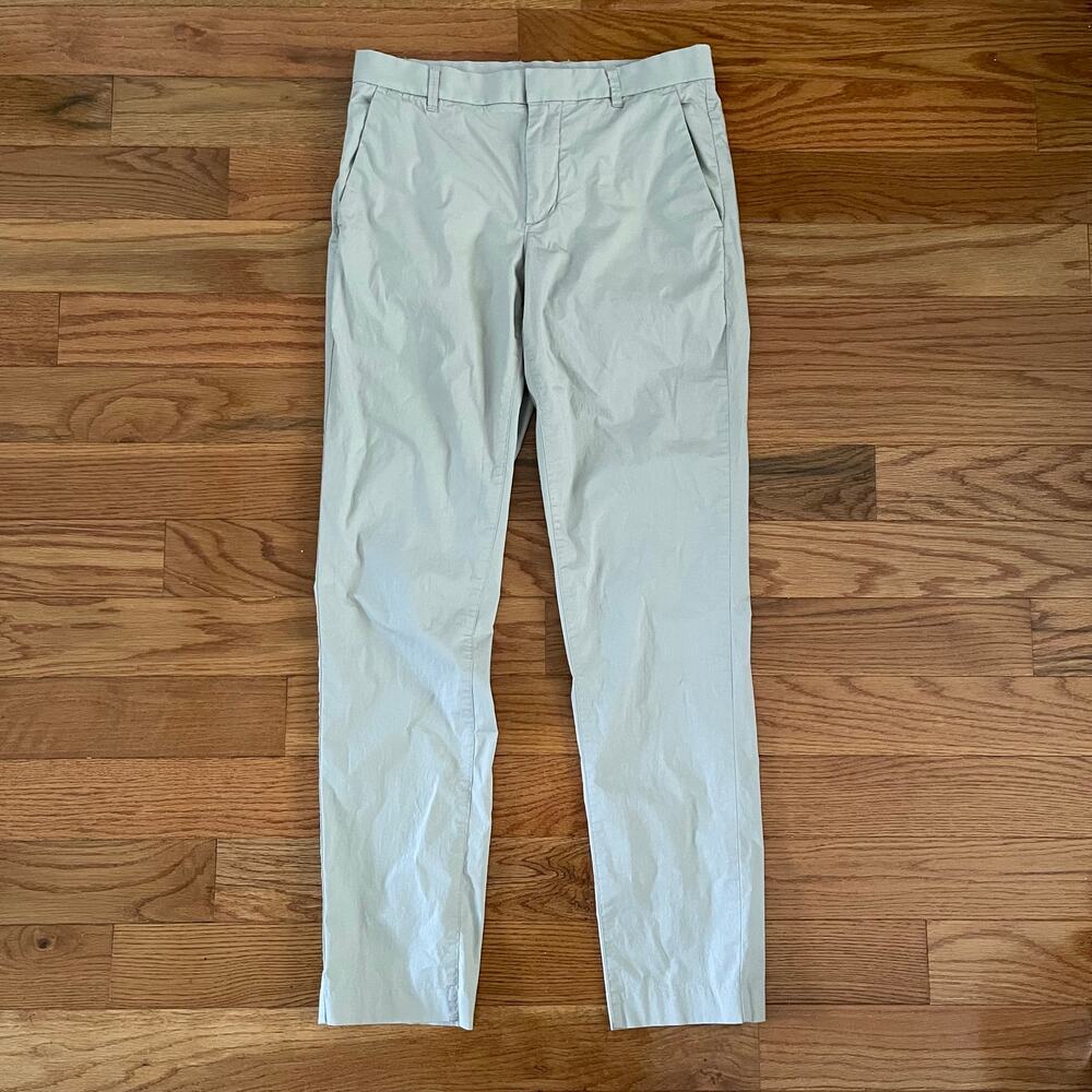 Everlane Ripstop Pants Mens 30x32 Beige Cotton Stretch Straight Leg Casual Basic